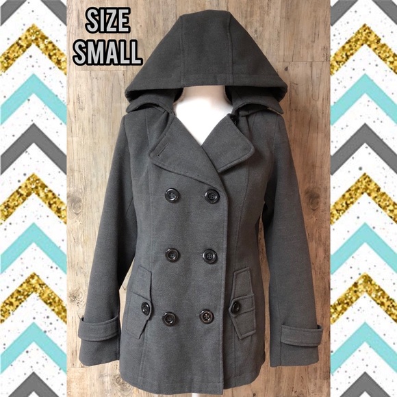 Jackets & Blazers - Pea coat button up jacket